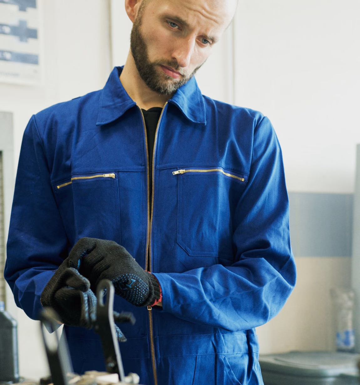 Automobile industry engineer at a vehicle production line