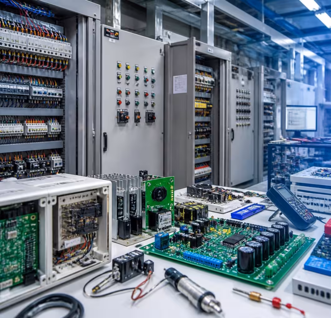 Electrical and electronics supervisor overseeing a production line