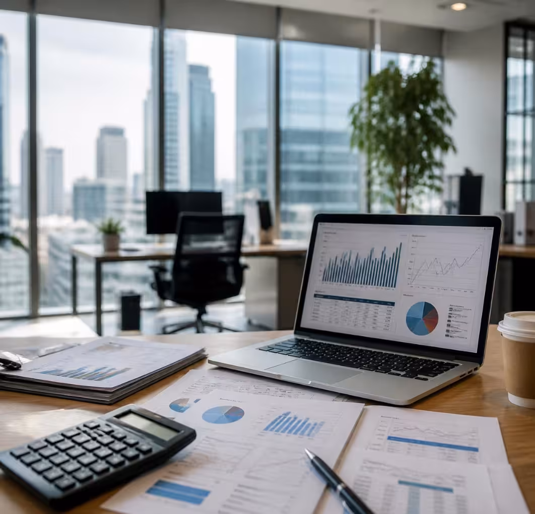 Finance and accounts supervisor reviewing reports