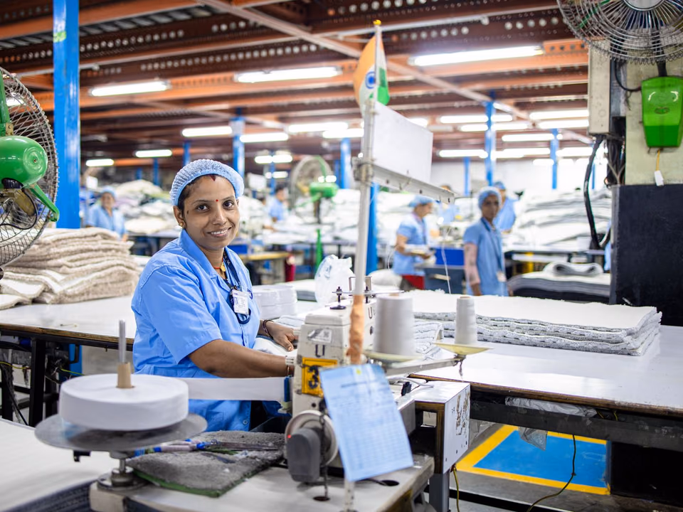 Female manufacturing worker in a production environment