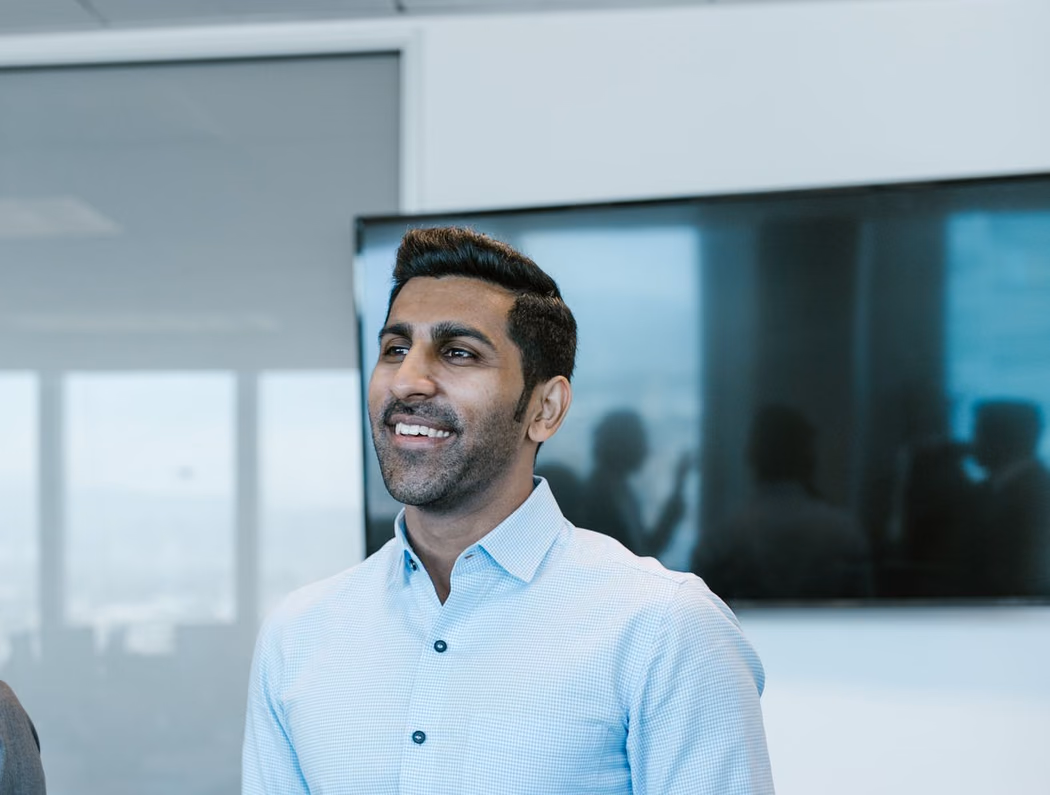 Indian business manager in a modern office
