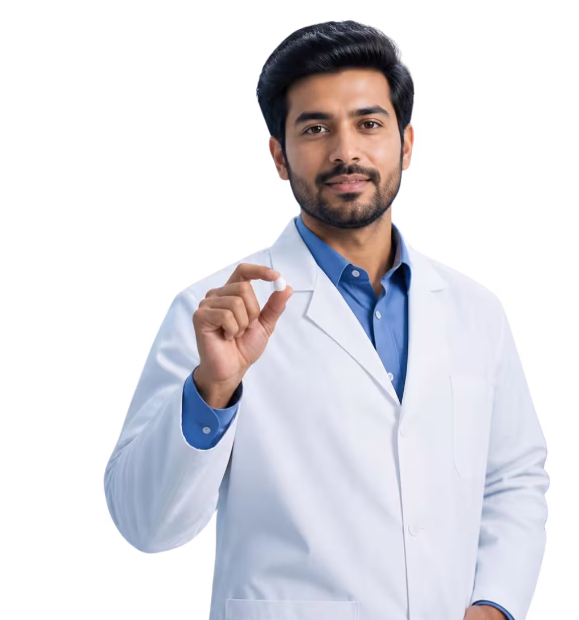 Pharma industry professional at a production line