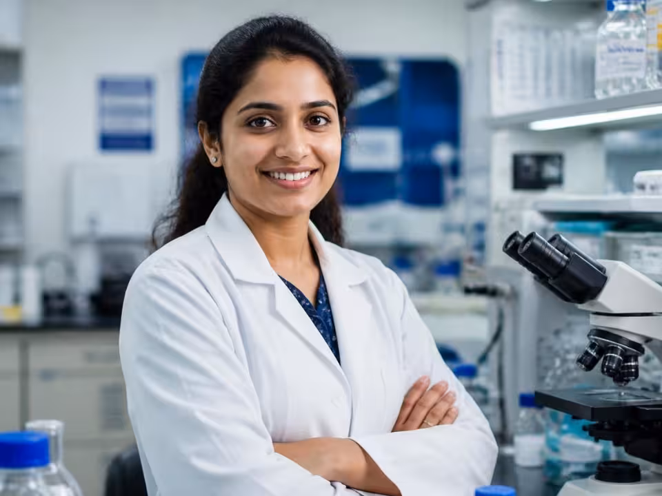 Female pharma industry worker on a production line