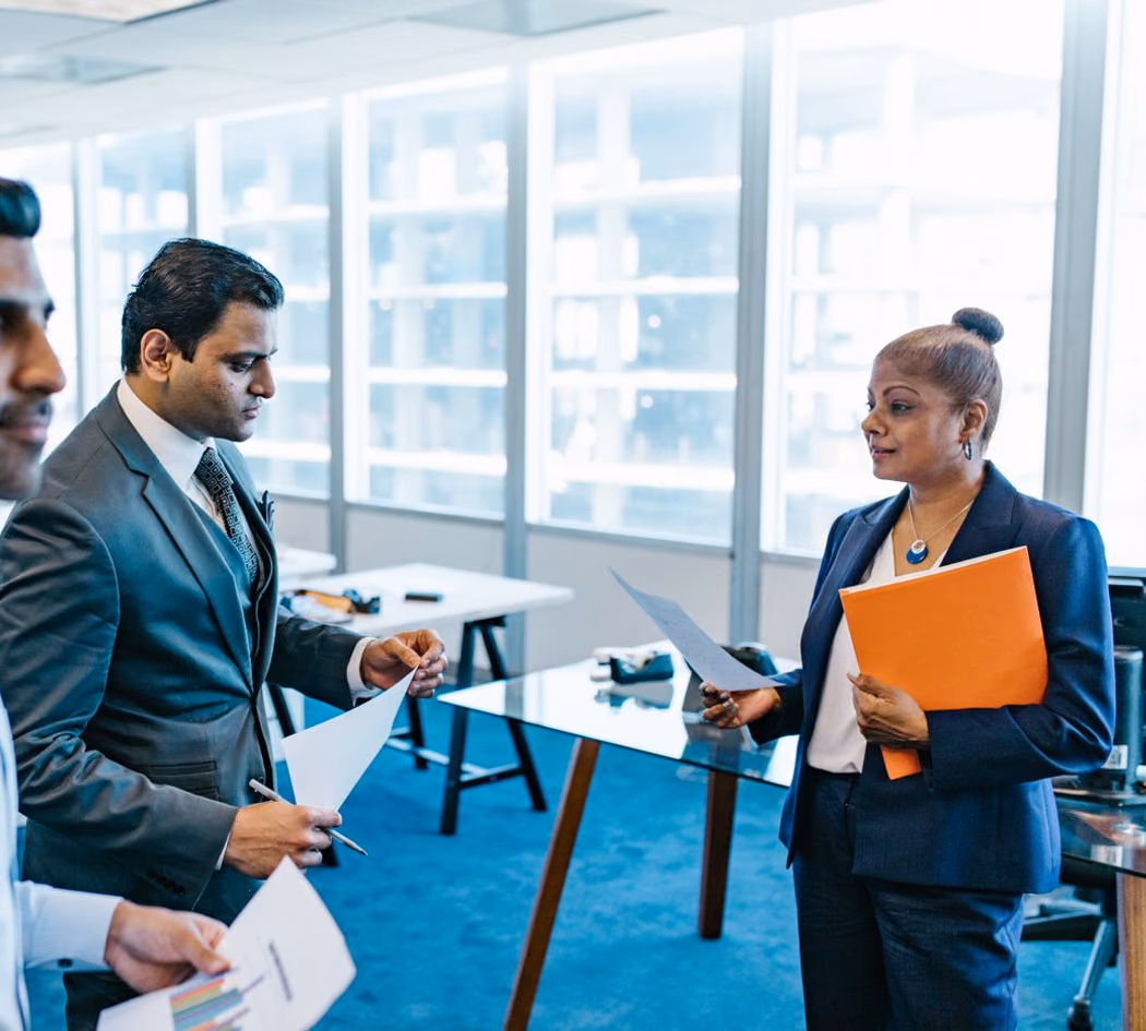 Indian senior professionals discussing business priorities