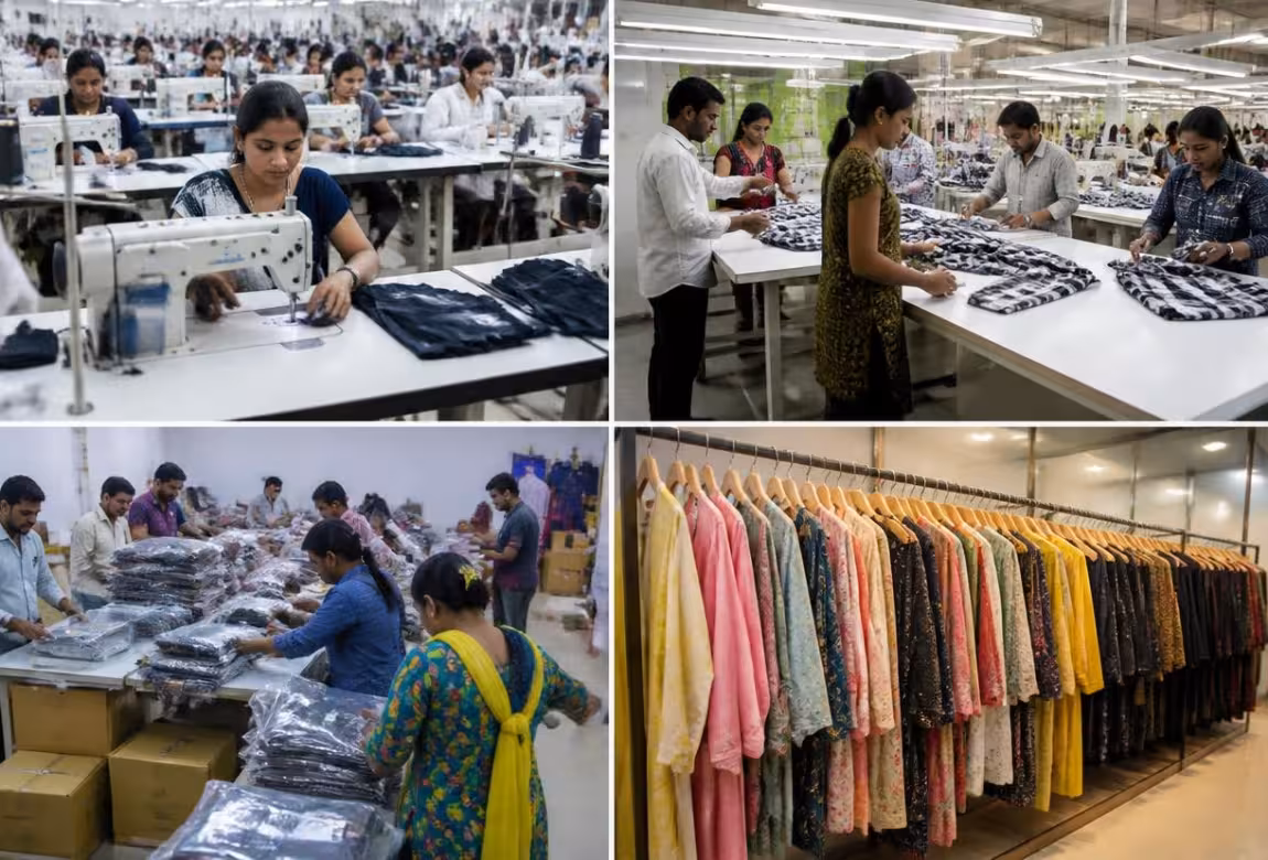 Textile manufacturing plant and garment production line