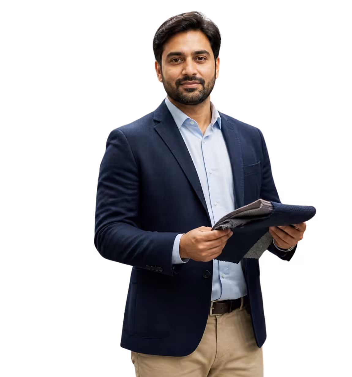 Textile industry worker at a garment production line